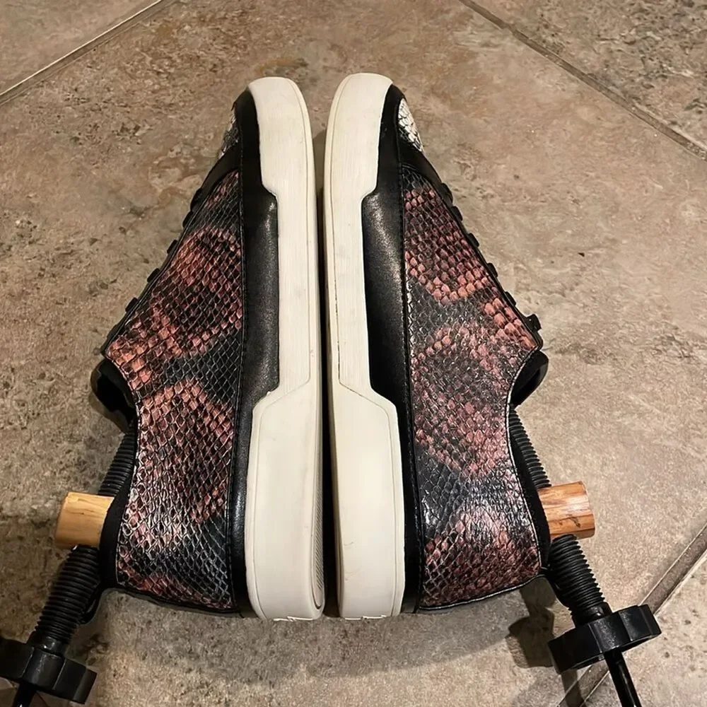 27Edit Naturalizer Valarie Leather Snake Print Sneaker Shoes Womens Size 9M